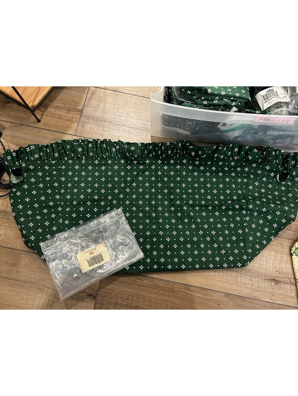 Longaberger Large Hope Chest Basket Liner - Heritage Green fabric NEW